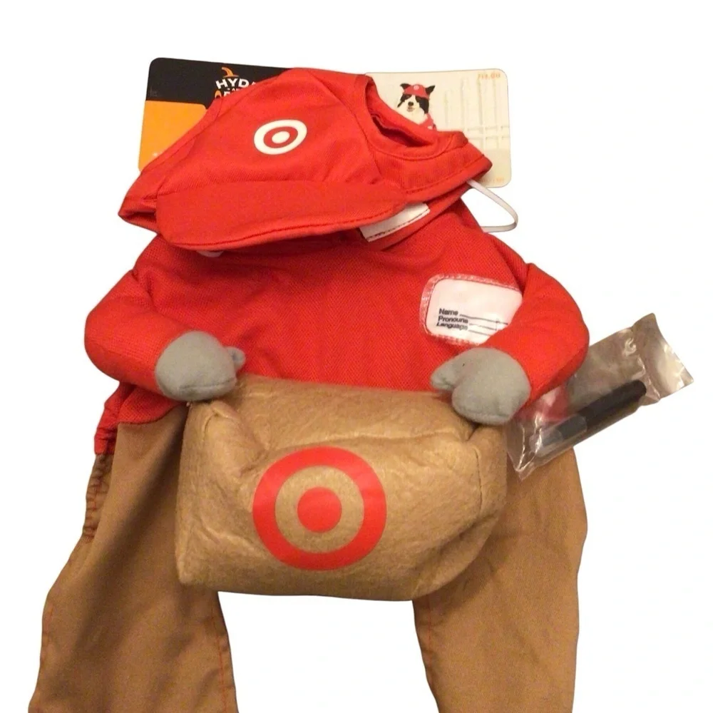Halloween 2pc Target Delivery Dog Funny Cute Frontal Pet Costume Size Medium